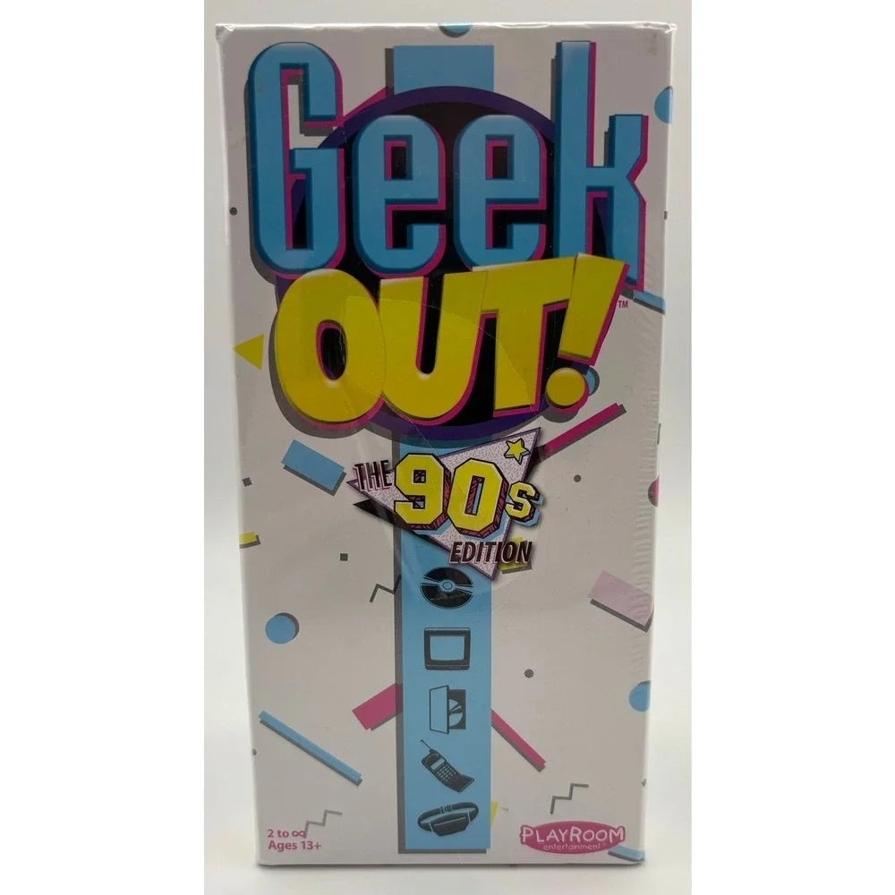 Geek Out! The 90s Edition Trivia‎ Party Game – Playroom Entertainment New Sealed